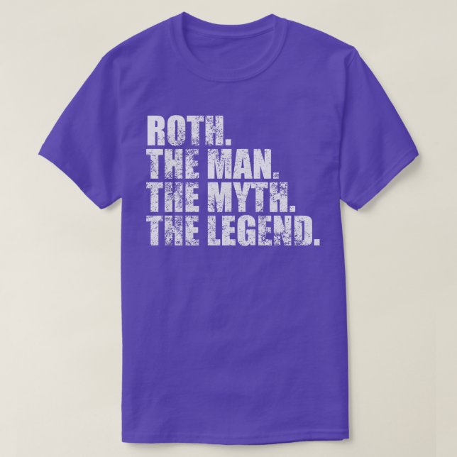 RothRoth Family name Roth last Name Roth Surname R T-Shirt (Design Front)