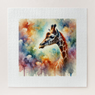 Rothschilds giraffe 150624AREF105 - Watercolor Jigsaw Puzzle