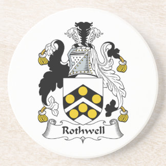 Rothwell Family Crest Sandstone Coaster