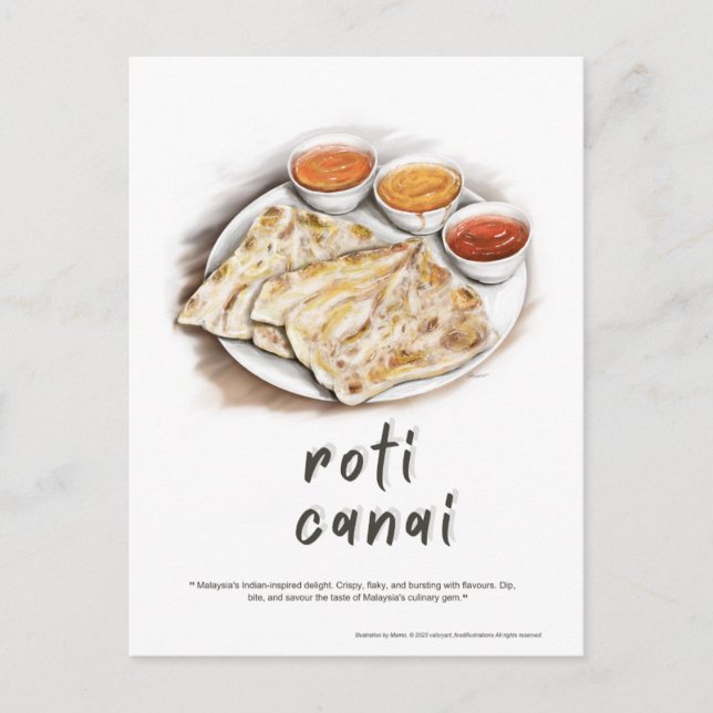 Roti Canai Malaysia Holiday Postcard (Front)