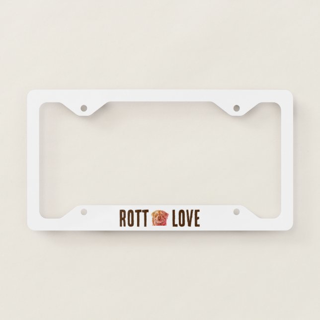 Rott Love License Plate Frame (Front)