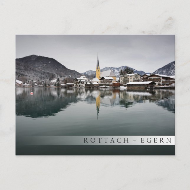 Rottach-Egern at the Tegernsee, Bavaria in winter Postcard (Front)