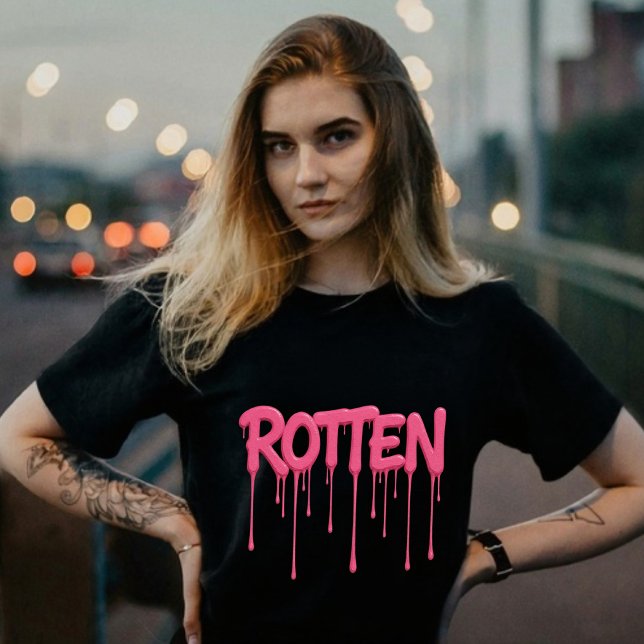 ROTTEN Drip Font Typography Tri-Blend Shirt (Creator Uploaded)