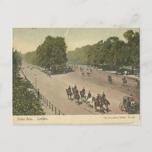 Rotten Row London Vintage Postage. Postcard (Front)