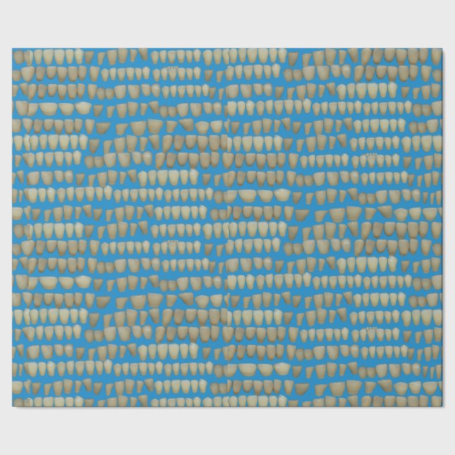 Rotten Teeth Dentist Dentistry Orthodontics color Wrapping Paper (Seam)