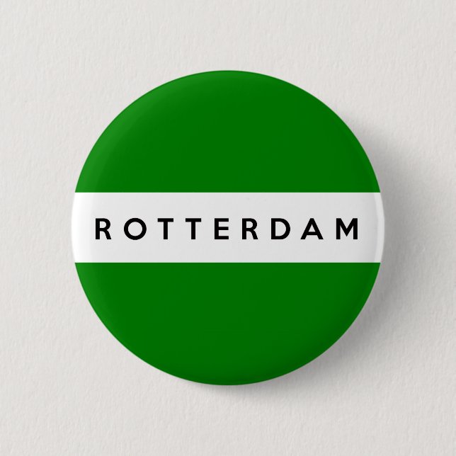 rotterdam city flag netherlands symbol pinback button (Front)