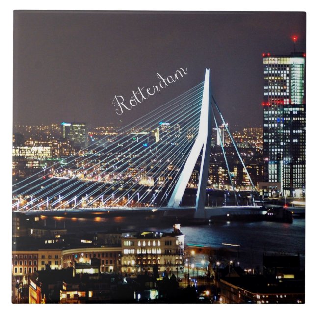 Rotterdam Cityscape Ceramic Tile (Front)