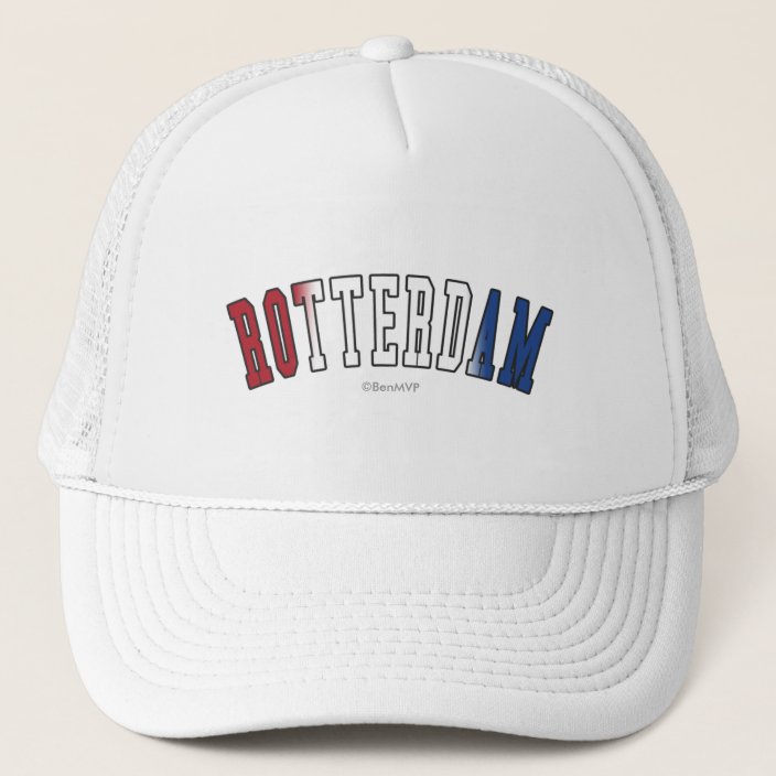 Rotterdam in Netherlands National Flag Colors Mesh Hat