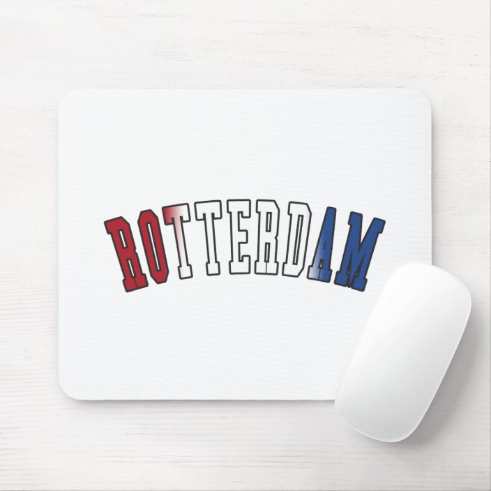 Rotterdam in Netherlands National Flag Colors Mousepad