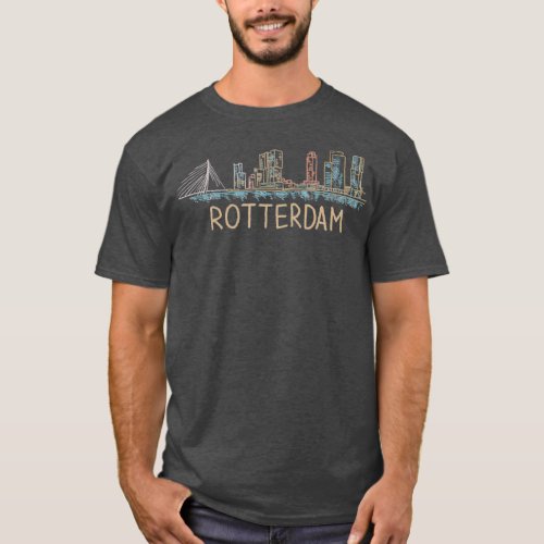 Rotterdam Netherlands Unique Hand Drawn Art Gift T_Shirt