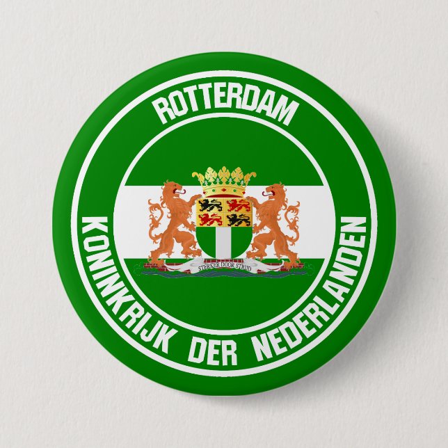 Rotterdam Round Emblem Button (Front)