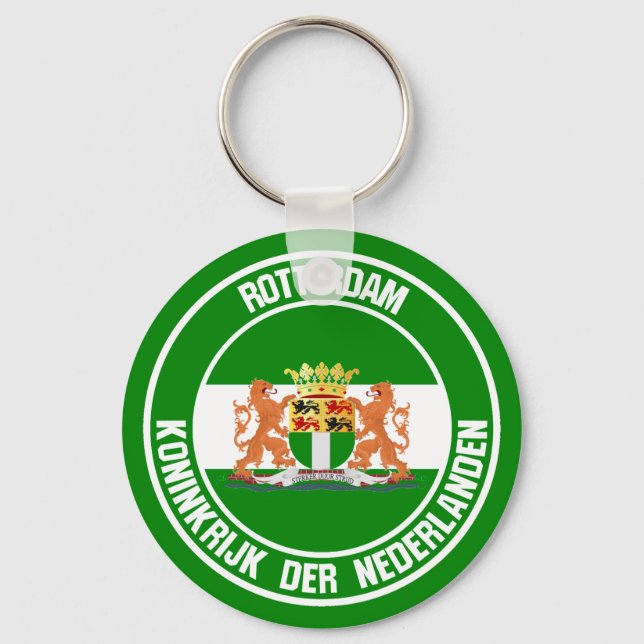 Rotterdam Round Emblem Keychain (Front)