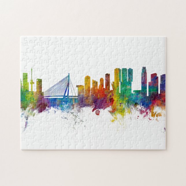 Rotterdam The Netherlands Skyline Jigsaw Puzzle (Horizontal)