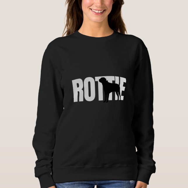 Rottie breed lover white sweatshirt (Front)