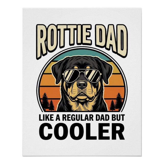 Rottie Dad Like a Regular Dad But Cooler Design_1 Poster (Front)
