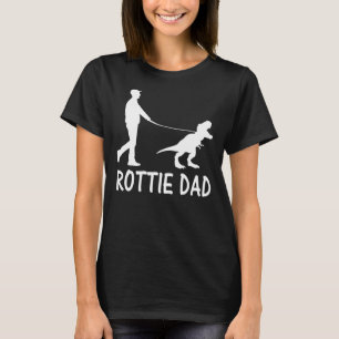 Rottie Dad Rottweiler Dog Dinosaur T-Shirt