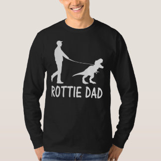 Rottie Dad Rottweiler Dog Dinosaur T-Shirt