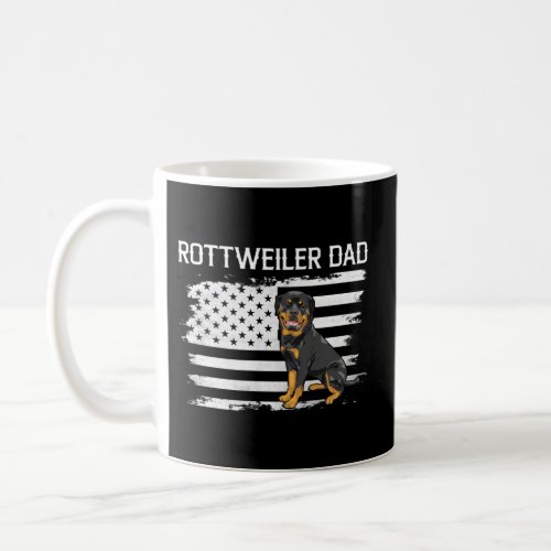 Rottie Dad Rottweiler FatherS Day Usa American Fl Coffee Mug