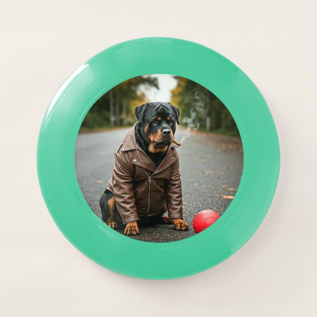 Rottie Dog Maximus a Frisbee or a Ball (Front)