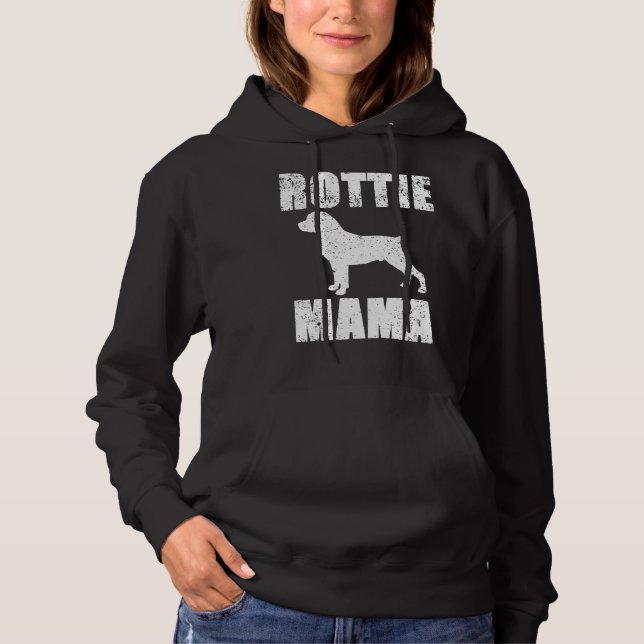 Rottie Mama Fitted Scoop Hoodie (Front)