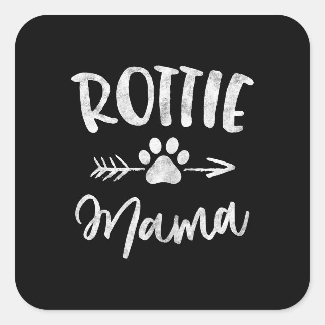 rottie mama rottweiler lover owner dog mom square sticker (Front)