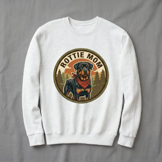 Rottie Mom Crewneck Sweatshirt Rottweiler Dog Mom