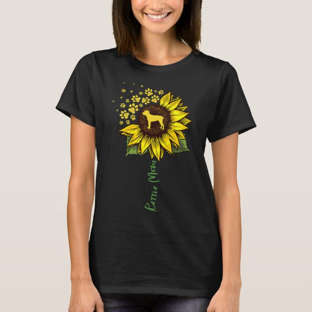 Rottie Mom Sunflower Rottweiler Dog Mom Mama 15 T-Shirt (Front)