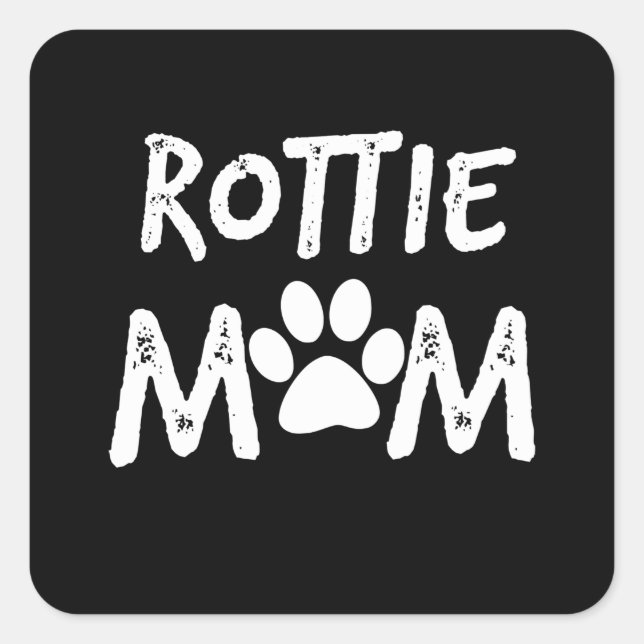 rottie mom  sweater rottweiler dog gift women square sticker (Front)