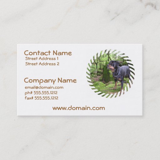 Customizable Rottie Pup Business Cards