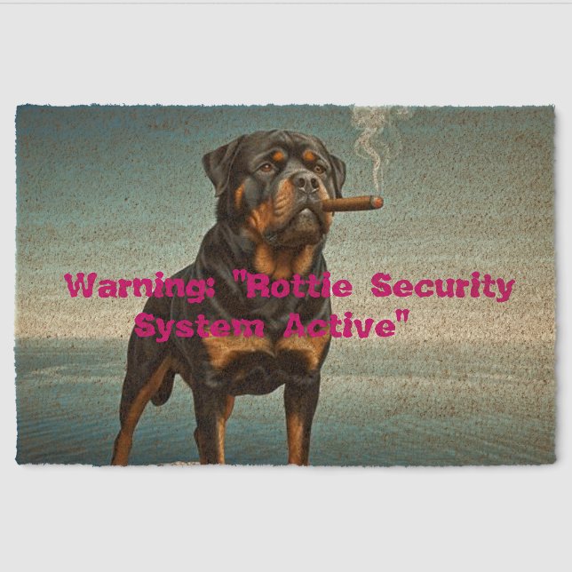 Rottie Security System Active Fiber Doormat (Front)