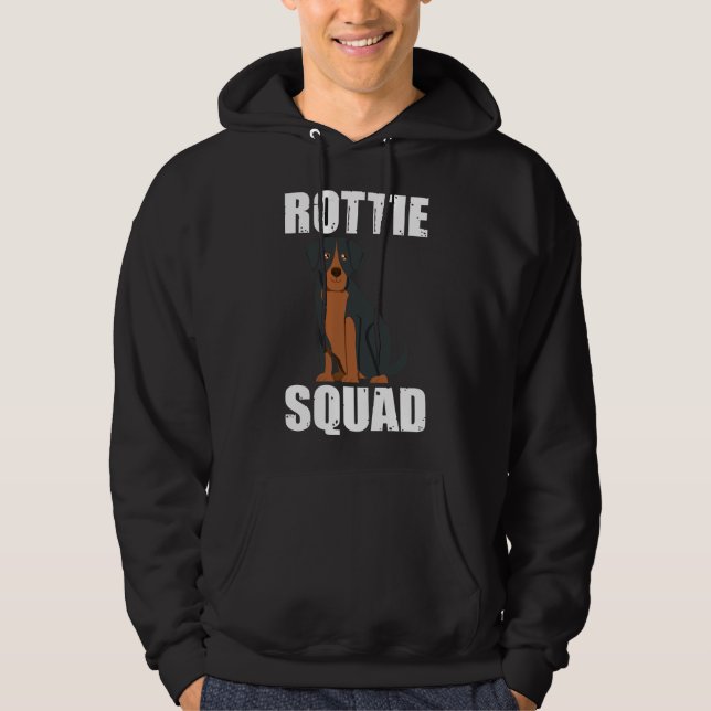 Rottie Squad Rottweiler Hoodie (Front)