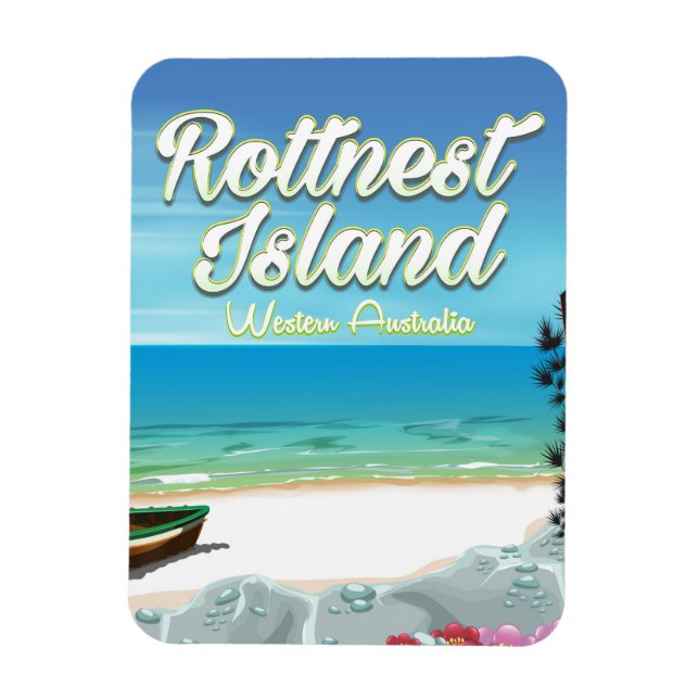 Rottnest Island Australia ocean travel poster Magnet (Vertical)
