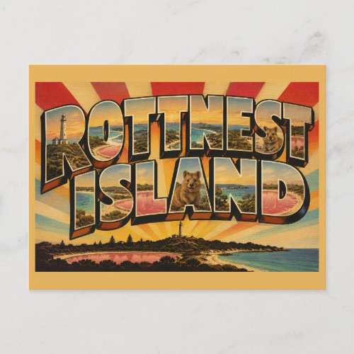 Rottnest Island WA Australia Island Paradise Art Postcard