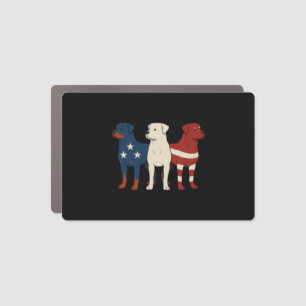 Rottweiler 4th of July Dog Lover Men USA Flag Car Magnet