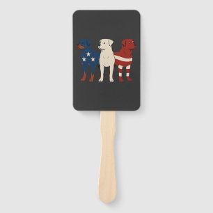 Rottweiler 4th of July Dog Lover Men USA Flag Hand Fan