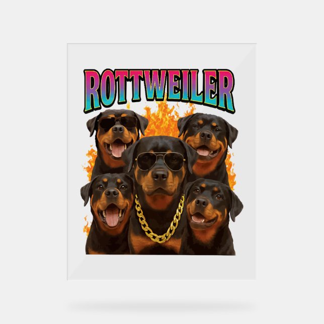 Rottweiler  acrylic sign (Front)