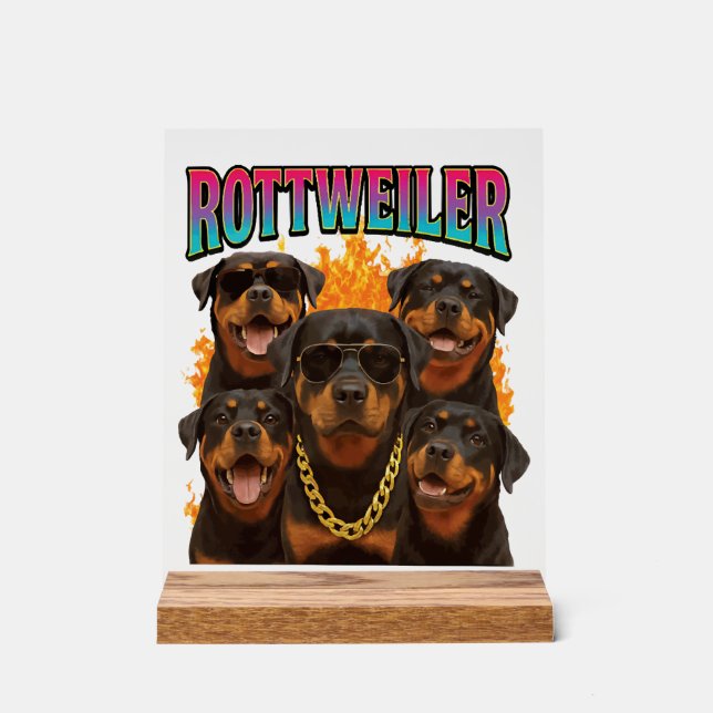 Rottweiler  acrylic sign (Front)