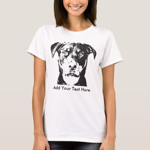 Rottweiler Add Your Text T_Shirt