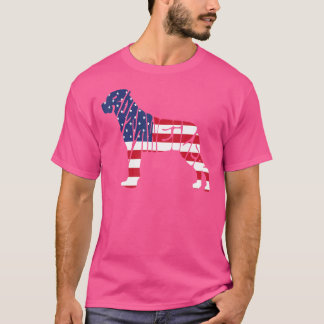 Rottweiler American Flag 4th Of July Dog T-Shirt
