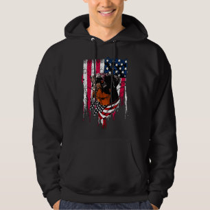 Rottweiler American Flag Hoodie
