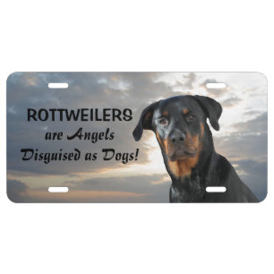 Rottweiler Angels License Plate