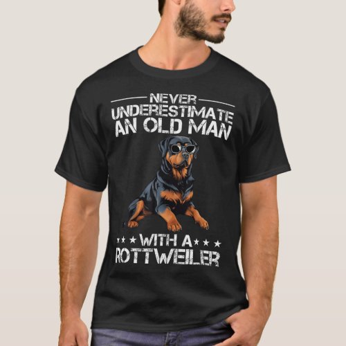 Rottweiler Art For Men Dad Grandpa Rottie Lover Ro T_Shirt