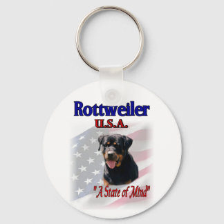 Rottweiler Art Gifts Keychain