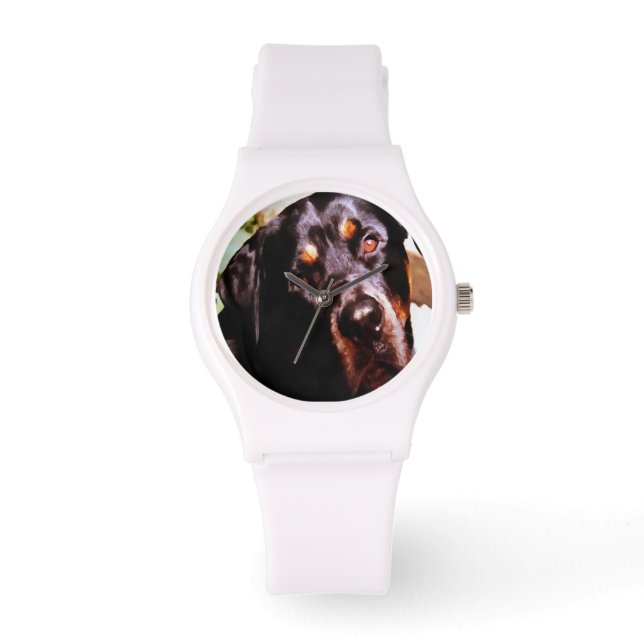 Rottweiler Artistic Pet Portait Watch (Front)