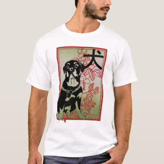 Rottweiler Asian Inspired Illustration T-Shirt