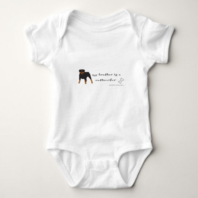 rottweiler baby bodysuit (Front)