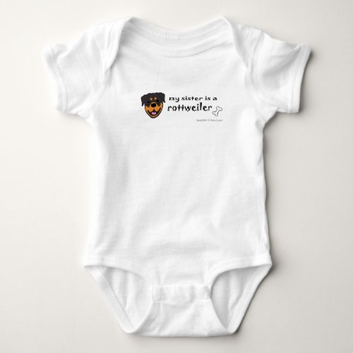 rottweiler baby bodysuit