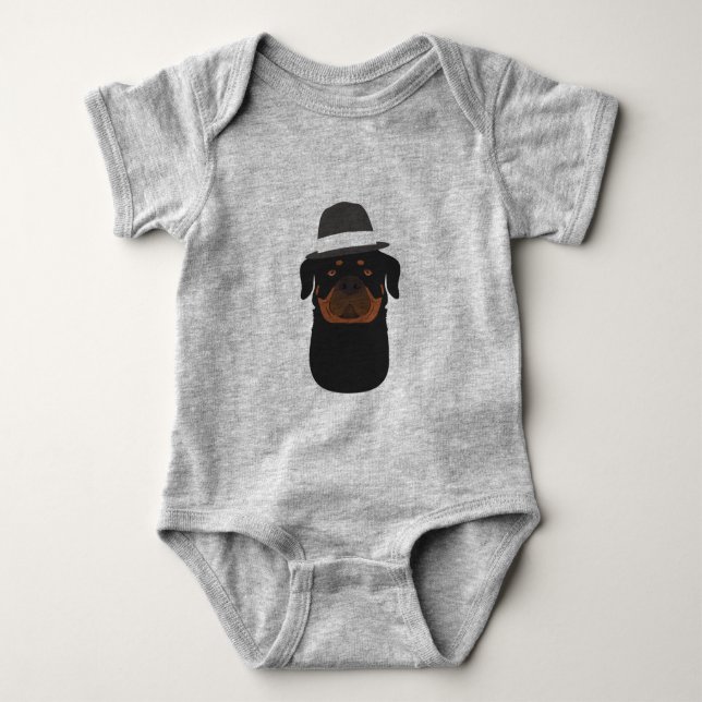 Rottweiler Baby Bodysuit (Front)