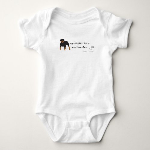 rottweiler baby bodysuit