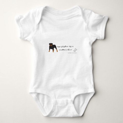 rottweiler baby bodysuit